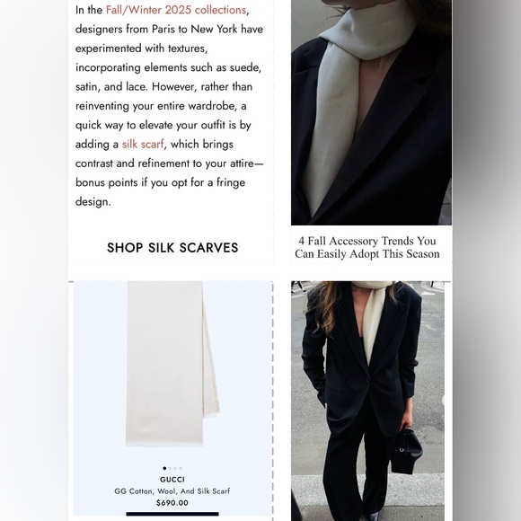 GUCCI GG LOGO WOOL AND SILK SCARF - Picture 1 of 16